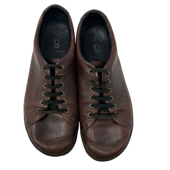 Bramfords Birchberry Dark Brown Leather Lace Up Comfort Sneakers Size 10 - Picture 3 of 6